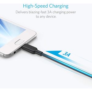 Produktbild für Ladekabel Anker PowerLine II, schwarz, 0,9m