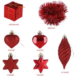 Produktbild für Weihnachtskugeln CASARIA rot