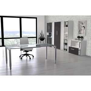 Produktbild für Kombischrank Kerkmann Aveto, anthrazit / weiß