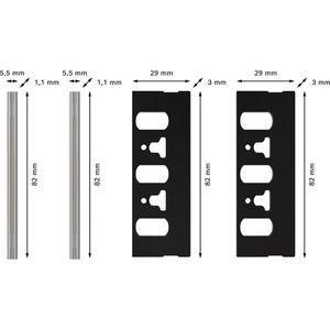 Produktbild für Hobelmesser Bosch PRO 2608838999, Wendehobelmesser