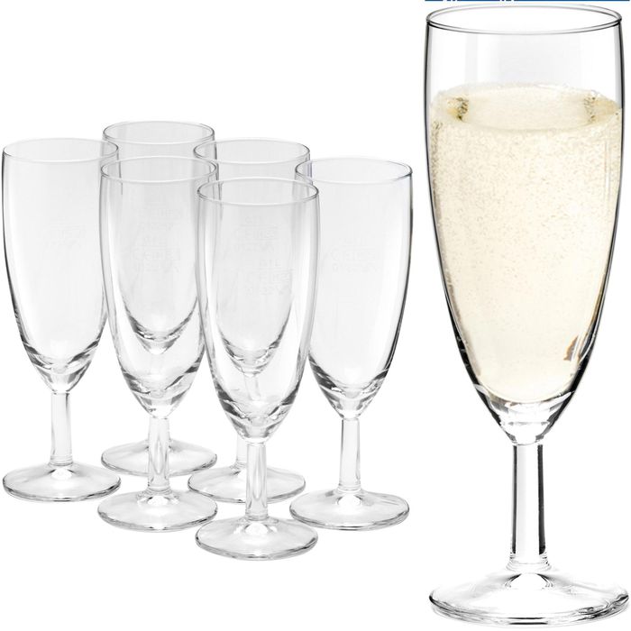 Van-Well Sektgläser Royalty 4434036, 180ml, mit Füllstrich, 6 Stück – Böttcher AG