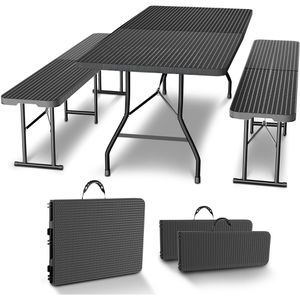 Produktbild für Bierzeltgarnitur NewHabitat 59471, anthrazit