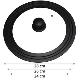 Produktbild für Topfdeckel ELO 40030 mit Carbohnstahlrand, Universaldeckel