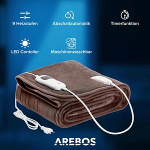 Produktbild für Heizdecke Arebos 105453, braun