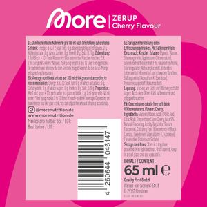 Produktbild für Sirup More Zerup Cherry, zuckerfrei