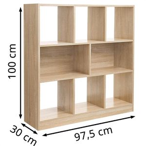 Produktbild für Bücherregal Vasagle LBC52NL, eiche