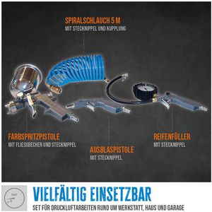 Produktbild für Druckluftset Güde 84092, 4-teilig