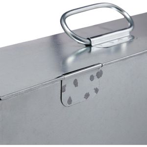 Produktbild für Ascheeimer Relaxdays 10033821, silber, mit Deckel