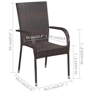 Produktbild für Gartenstuhl vidaXL 310086, Polyrattan
