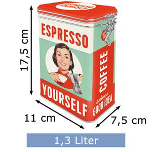 Produktbild für Kaffeedose Nostalgic-Art Espresso Yourself, aus Metall