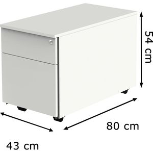 Produktbild für Rollcontainer Kerkmann Aveto 4559, Holz, weiß