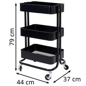 Produktbild für Küchenwagen Mendler HWC-C64, 61602, schwarz