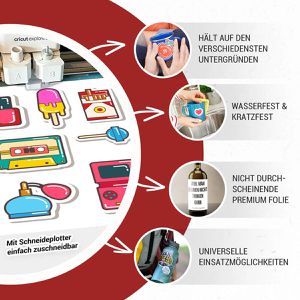 Produktbild für Kopierfolien Skullpaper Aufkleberfolie, A4, weiß