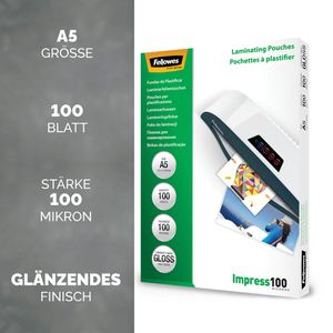 Produktbild für Laminierfolien Fellowes 53510, DIN A5