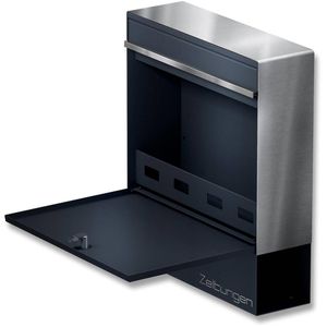 Produktbild für Briefkasten Metzler BK212-ZF, anthrazit, aus Stahl