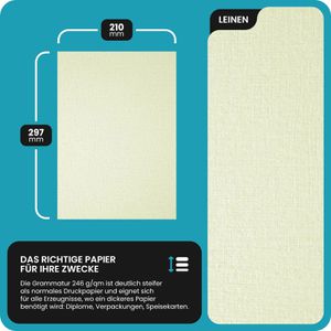 Produktbild für Briefpapier Netuno KO246C02/A4, Leinen, creme / chamois, A4