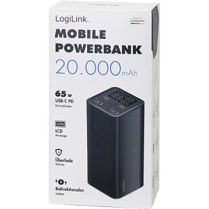 Produktbild für Powerbank LogiLink PA0350, 20000mAh