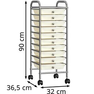 Produktbild für Schubladenwagen vidaXL 320403, mit 10 Schubladen