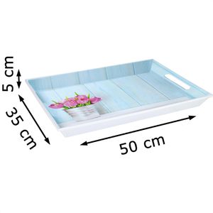 Produktbild für Serviertablett Kesper Tulpen 77392, eckig, 50x35cm