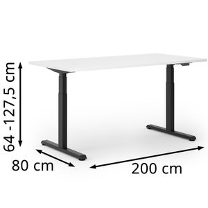 Produktbild für Schreibtisch Actiforce Pro 1050 lite, weiß / schwarz