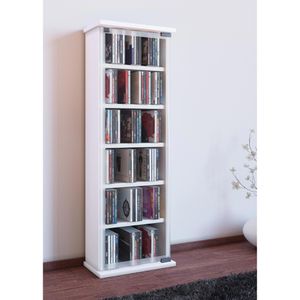 Produktbild für CD-Regal VCM Classic, 21027, weiß
