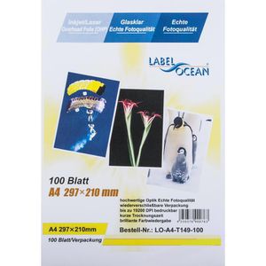 Produktbild für Inkjetfolien LabelOcean LO-A4-T149-100, transparent, A4