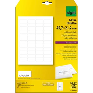 Produktbild für Adressetiketten Sigel LA 315, weiß