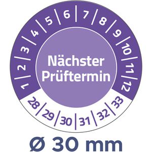 Prüfplaketten Zweckform 6988, nächster Prüftermin
