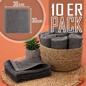 Produktbild für Waschlappen NatureMark Seiflappen, anthrazit, 30 x 30 cm