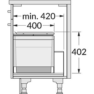 Produktbild für Einbaumülleimer Hailo AS Triple XL 600, 3631691