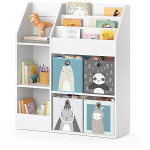 Produktbild für Bücherregal Vicco Luigi, weiß, mit 4 Faltboxen