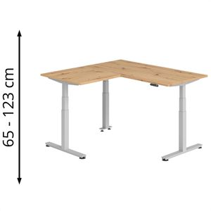 Produktbild für Schreibtisch Hammerbacher XDSMW, asteiche / silber