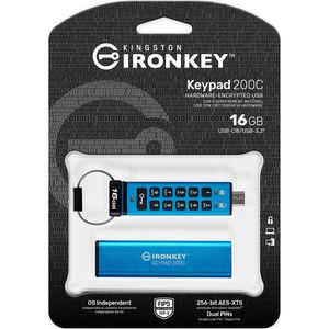 Produktbild für USB-Stick Kingston IronKey Keypad 200C, 16 GB