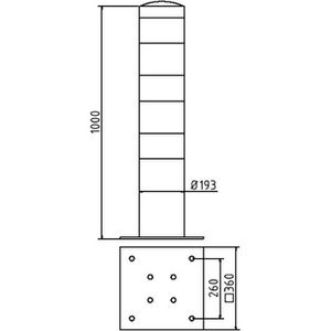 Produktbild für Rammschutzpoller Schake 40193B, für Außenbereich