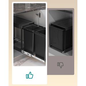 Produktbild für Einbaumülleimer Songmics LTB951B01