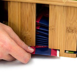 Produktbild für Teebox Relaxdays 10019149, für Teebeutel, natur, aus Bambus