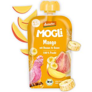 Produktbild für Fruchtpüree MOGLi Mango Quetschie, 100% Frucht demeter, BIO