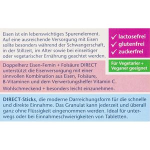 Produktbild für Eisen Doppelherz Femin aktiv DIRECT, 20 Portionen Granulat