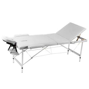 Massageliege vidaXL Massagetisch, aus Aluminium, mit Armlehnen