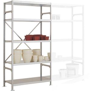 Schwerlastregal Manuflex RB1112, 5 Metallböden