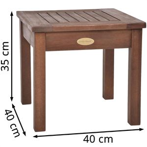 Produktbild für Beistelltisch Garden-Pleasure SONORA, dunkelbraun, Massivholz