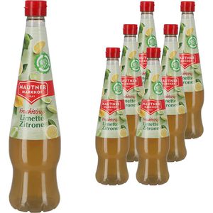 Mautner Sirup Limette-Zitrone, für ca. 29L Fertiggetränk, je 700ml, 6 Flaschen