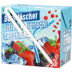 Produktbild für Eistee Durstlöscher Waldfrucht, im Trinkpäckchen