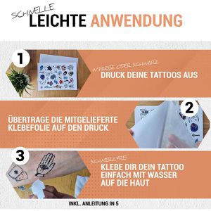 Produktbild für Transferpapier Skullpaper Leuchttattoo Inkjet, A4