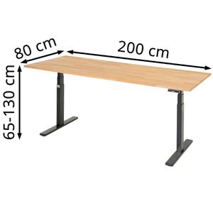 Produktbild für Schreibtisch Rau adlatus 100, buche / schwarz