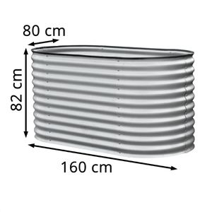 Produktbild für Hochbeet Westmann Grow Faster Oval, aus Stahl