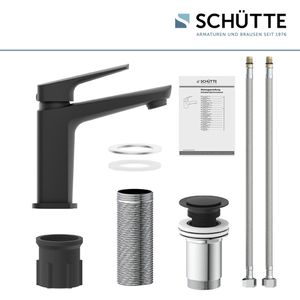 Produktbild für Waschtischarmatur Schütte Raven, schwarz matt