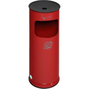 Aschenbecher VAR H61K, 3551, rot, für Outdoor
