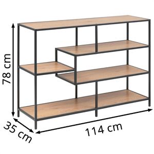 Produktbild für Bücherregal AC-Design Seaford, schwarz / wildeiche
