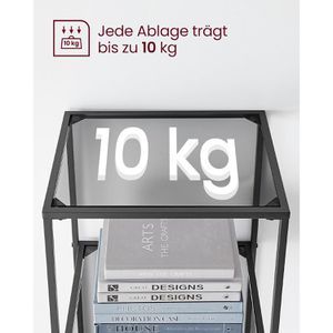 Produktbild für Bücherregal Vasagle LGT500G01, schwarz
